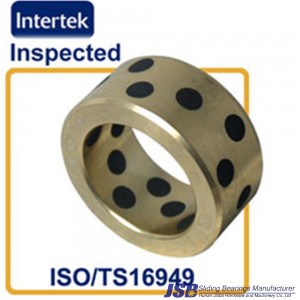 solid bronze bearing with graphite lubricating